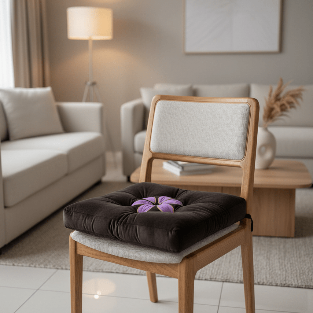 AKDC Square Velvet Polyester Charcoal Brown Floral Chair Cushion Durable Decorative Seat Pad for Home Office and Dining 45 cm - Al Kabayel Discount CentreAKDC Square Velvet Polyester Charcoal Brown Floral Chair Cushion Durable Decorative Seat Pad for Home Office and Dining 45 cmFloor Pillows & CushionsAKDCAl Kabayel Discount Centre