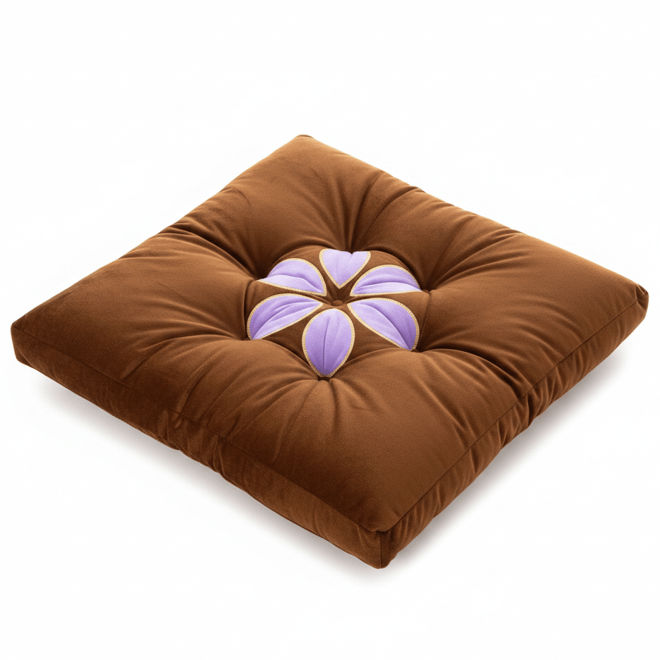 AKDC Square Velvet Polyester Chocolate Brown Floral Seat Cushion Soft Decorative Chair Pad for Living Room and Dining 45 cm - Al Kabayel Discount CentreAKDC Square Velvet Polyester Chocolate Brown Floral Seat Cushion Soft Decorative Chair Pad for Living Room and Dining 45 cmFloor Pillows & CushionsAKDCAl Kabayel Discount Centre