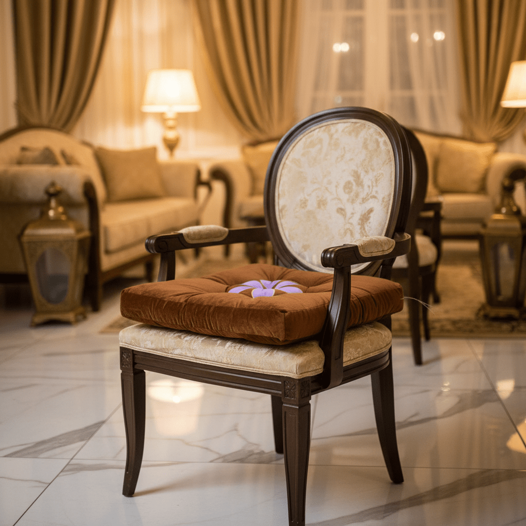 AKDC Square Velvet Polyester Chocolate Brown Floral Seat Cushion Soft Decorative Chair Pad for Living Room and Dining 45 cm - Al Kabayel Discount CentreAKDC Square Velvet Polyester Chocolate Brown Floral Seat Cushion Soft Decorative Chair Pad for Living Room and Dining 45 cmFloor Pillows & CushionsAKDCAl Kabayel Discount Centre