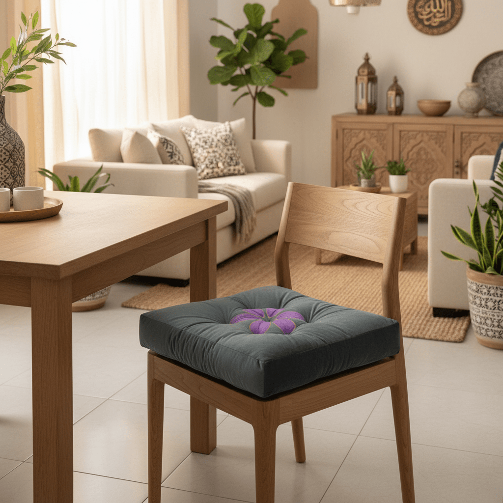 AKDC Square Velvet Polyester Slate Grey Floral Seat Cushion Decorative Soft Chair Pad for Living Room Dining and Office 45 × 45 cm - Al Kabayel Discount CentreAKDC Square Velvet Polyester Slate Grey Floral Seat Cushion Decorative Soft Chair Pad for Living Room Dining and Office 45 × 45 cmFloor Pillows & CushionsAKDCAl Kabayel Discount Centre
