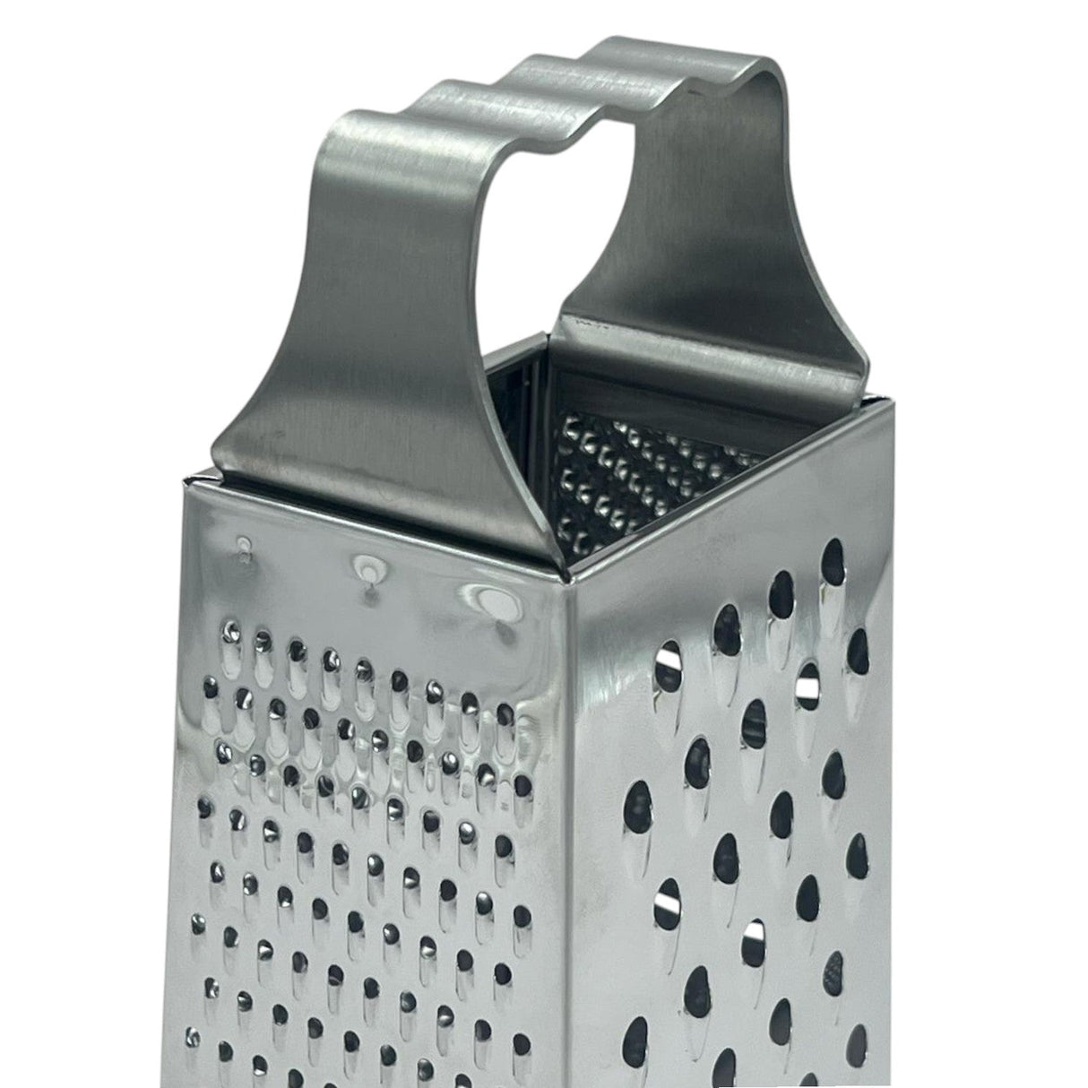 AKDC Stainless Steel 4 Side Grater Zest Sharp Blade & Easy Grip Handle Best For Parmesan Cheese, Vegetables, Ginger - 11cmX8.5cmX24.5cm - Al Kabayel Discount CentreAKDC Stainless Steel 4 Side Grater Zest Sharp Blade & Easy Grip Handle Best For Parmesan Cheese, Vegetables, Ginger - 11cmX8.5cmX24.5cmKitchen Utensils & GadgetsAKDCAl Kabayel Discount Centre