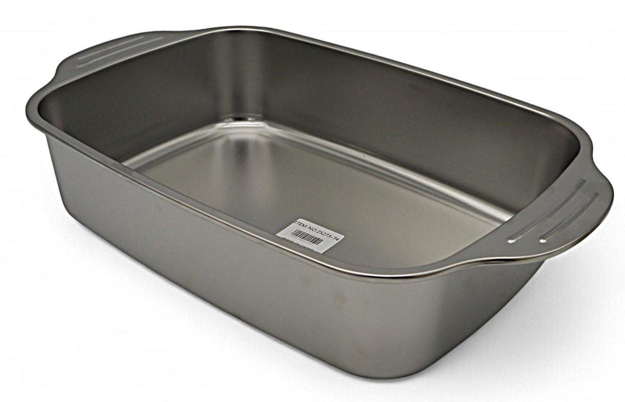 AKDC Stainless Steel Baking Tray – 33×19×8 cm, Perfect for Oven Cooking and Roasting - Al Kabayel Discount CentreAKDC Stainless Steel Baking Tray – 33×19×8 cm, Perfect for Oven Cooking and RoastingRoasting PansAKDCAl Kabayel Discount Centre