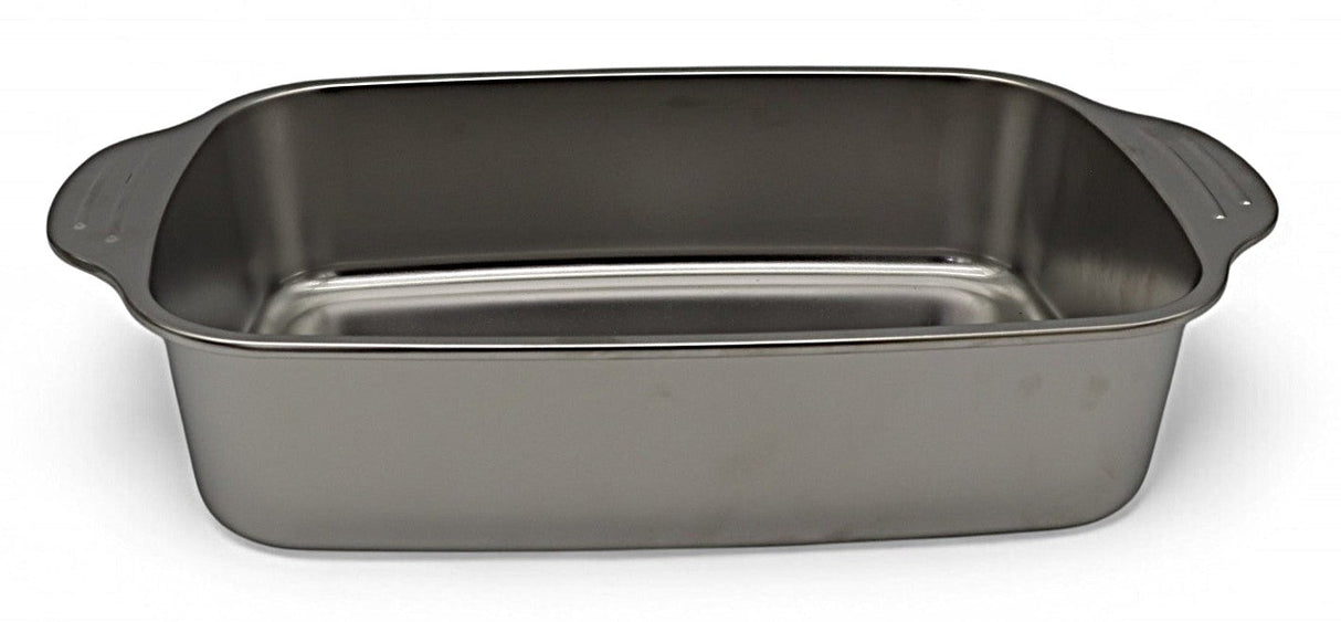 AKDC Stainless Steel Baking Tray – 33×19×8 cm, Perfect for Oven Cooking and Roasting - Al Kabayel Discount CentreAKDC Stainless Steel Baking Tray – 33×19×8 cm, Perfect for Oven Cooking and RoastingRoasting PansAKDCAl Kabayel Discount Centre