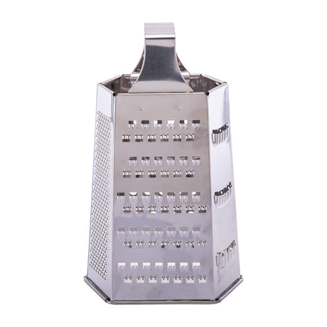 AKDC Stainless Steel Grater 6 Way Sharp Blade & Easy Grip Handle Best Cheese, Vegetables, 14Cm X 11Cm X 22Cm - Steel - Al Kabayel Discount CentreAKDC Stainless Steel Grater 6 Way Sharp Blade & Easy Grip Handle Best Cheese, Vegetables, 14Cm X 11Cm X 22Cm - SteelKitchen Utensils & GadgetsAKDCAl Kabayel Discount Centre