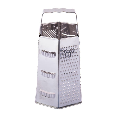 AKDC Stainless Steel Grater 6 Way Sharp Blade & Easy Grip Handle Best Cheese, Vegetables, 14Cm X 11Cm X 22Cm - Steel - Al Kabayel Discount CentreAKDC Stainless Steel Grater 6 Way Sharp Blade & Easy Grip Handle Best Cheese, Vegetables, 14Cm X 11Cm X 22Cm - SteelKitchen Utensils & GadgetsAKDCAl Kabayel Discount Centre