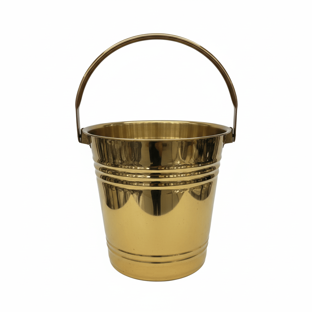 AKDC Stainless Steel Ice Bucket 1.2L — Mirror Gold Finish - Al Kabayel Discount CentreAKDC Stainless Steel Ice Bucket 1.2L — Mirror Gold FinishFood ContainersAKDCAl Kabayel Discount Centre