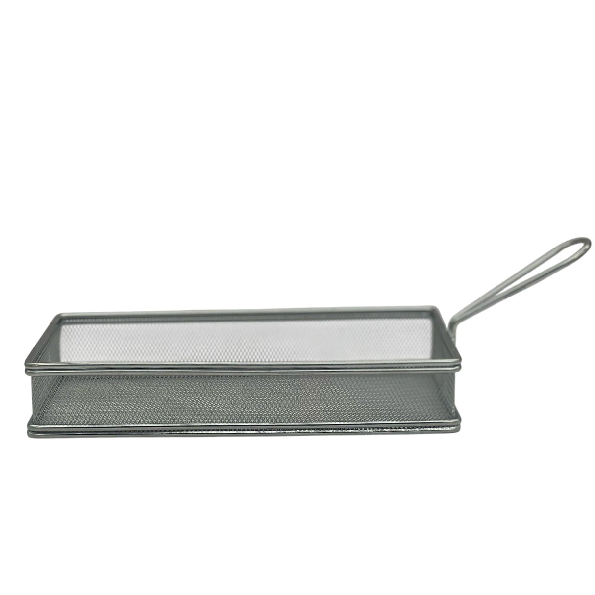 AKDC Stainless Steel Rectangular Fry Basket with Handle - 25cmX13cmX4.5cm - Steel - Al Kabayel Discount CentreAKDC Stainless Steel Rectangular Fry Basket with Handle - 25cmX13cmX4.5cm - SteelKitchen Utensils & GadgetsAKDCAl Kabayel Discount Centre