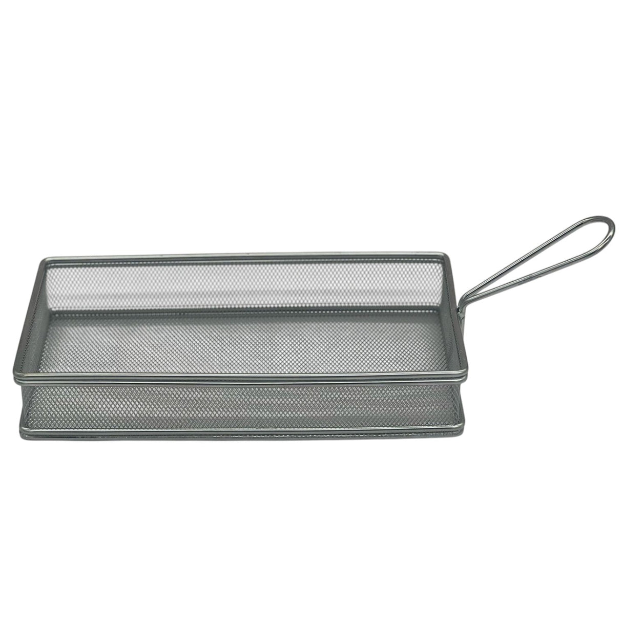 AKDC Stainless Steel Rectangular Fry Basket with Handle - 25cmX13cmX4.5cm - Steel - Al Kabayel Discount CentreAKDC Stainless Steel Rectangular Fry Basket with Handle - 25cmX13cmX4.5cm - SteelKitchen Utensils & GadgetsAKDCAl Kabayel Discount Centre