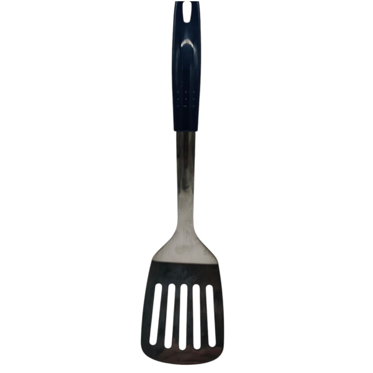 AKDC Stainless Steel Slotted Turner Plastic Handle Pancake Flipper Omlete Flipper - 34cm - Blue&Steel - Al Kabayel Discount CentreAKDC Stainless Steel Slotted Turner Plastic Handle Pancake Flipper Omlete Flipper - 34cm - Blue&SteelCookware AccessoriesAKDCAl Kabayel Discount Centre