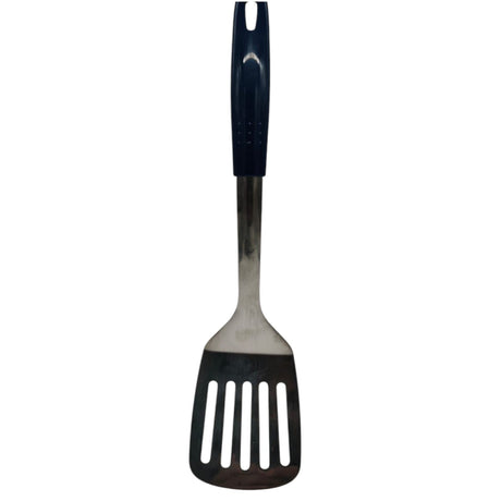 AKDC Stainless Steel Slotted Turner Plastic Handle Pancake Flipper Omlete Flipper - 34cm - Blue&Steel - Al Kabayel Discount CentreAKDC Stainless Steel Slotted Turner Plastic Handle Pancake Flipper Omlete Flipper - 34cm - Blue&SteelCookware AccessoriesAKDCAl Kabayel Discount Centre