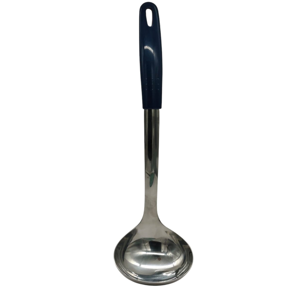  AKDC Stainless Steel Soup Laddle With Plastic Handle - 32cmX9cm - Blue&Steel - Al Kabayel Discount Centre AKDC Stainless Steel Soup Laddle With Plastic Handle - 32cmX9cm - Blue&SteelCookware AccessoriesAKDCAl Kabayel Discount Centre