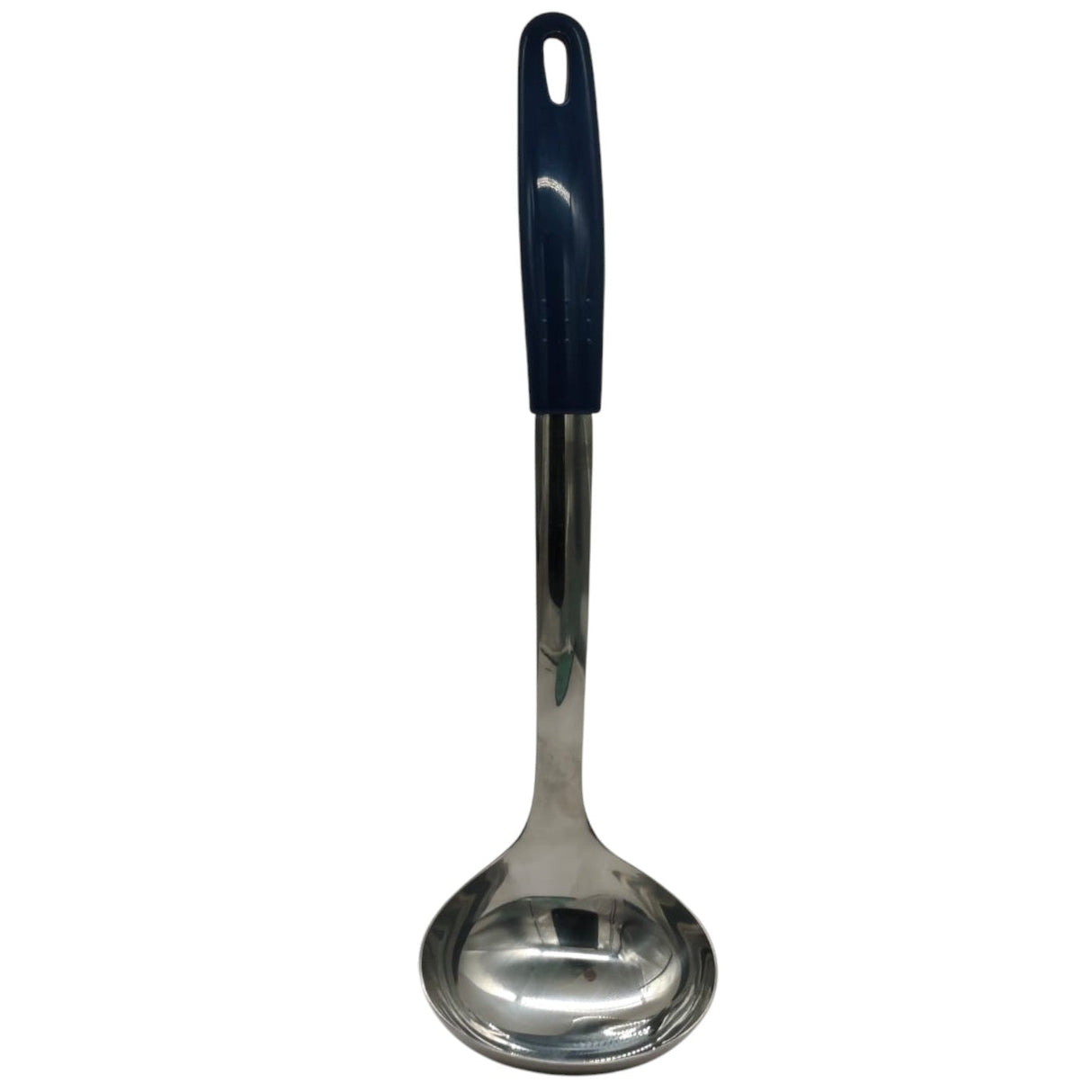  AKDC Stainless Steel Soup Laddle With Plastic Handle - 32cmX9cm - Blue&Steel - Al Kabayel Discount Centre AKDC Stainless Steel Soup Laddle With Plastic Handle - 32cmX9cm - Blue&SteelCookware AccessoriesAKDCAl Kabayel Discount Centre
