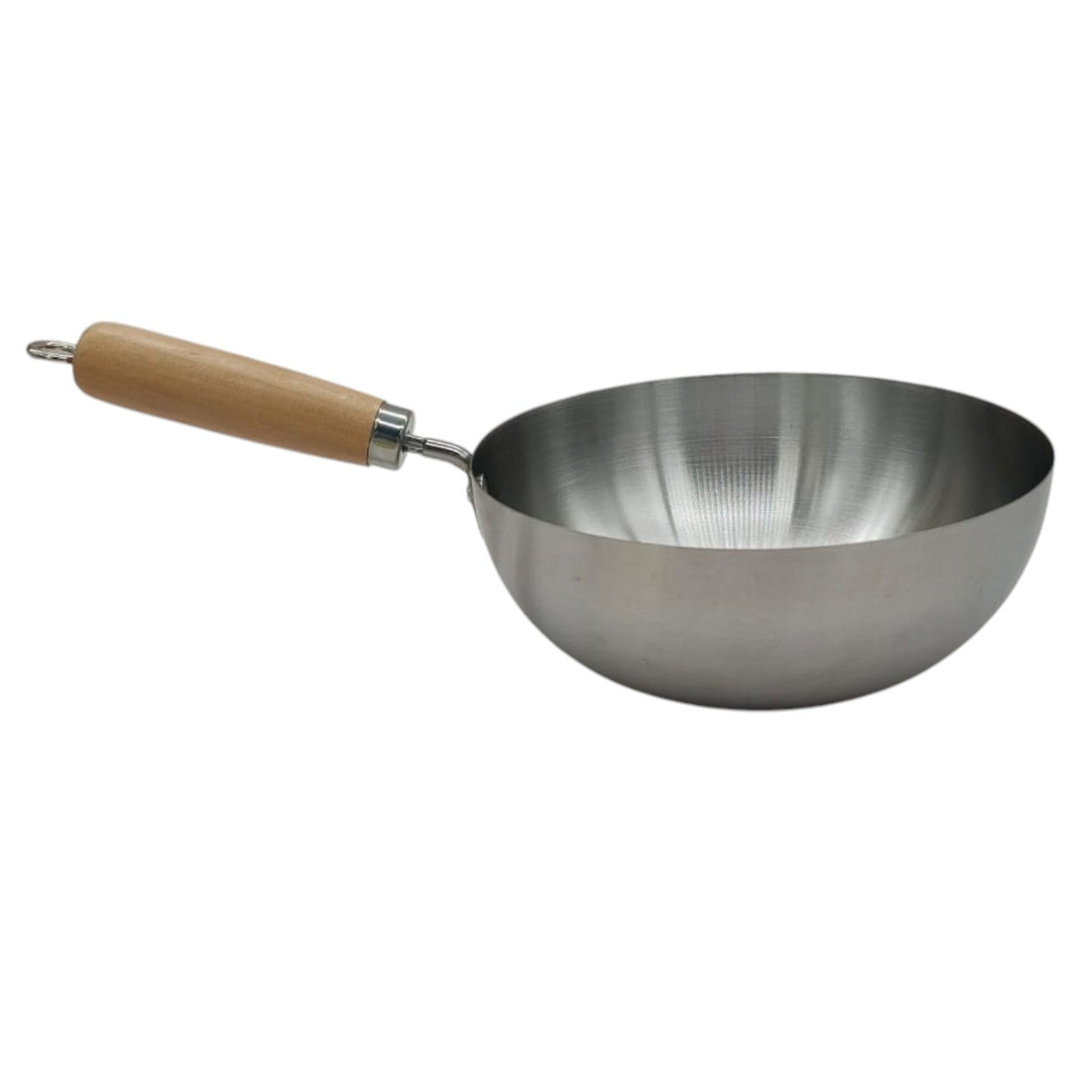AKDC Stainless Steel Wok Pan Stir Fry Pan Deep Frying Wok Frying Skillet with Wooden Handle - 1.8 Liter - 39cm - Al Kabayel Discount CentreAKDC Stainless Steel Wok Pan Stir Fry Pan Deep Frying Wok Frying Skillet with Wooden Handle - 1.8 Liter - 39cmFrying Pans & SkilletsAKDCAl Kabayel Discount Centre