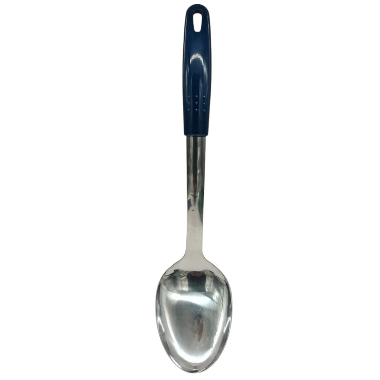 AKDC Stainlessteel Serving Spoon With Plastic Handle - 33cmX7cm - Blue&Steel - Al Kabayel Discount CentreAKDC Stainlessteel Serving Spoon With Plastic Handle - 33cmX7cm - Blue&SteelCookware AccessoriesAKDCAl Kabayel Discount Centre