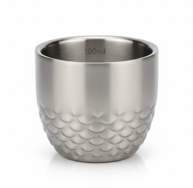 AKDC Steel Double Wall Cup - 100ml - Silver - Al Kabayel Discount CentreAKDC Steel Double Wall Cup - 100ml - SilverTea CupsAKDCAl Kabayel Discount Centre