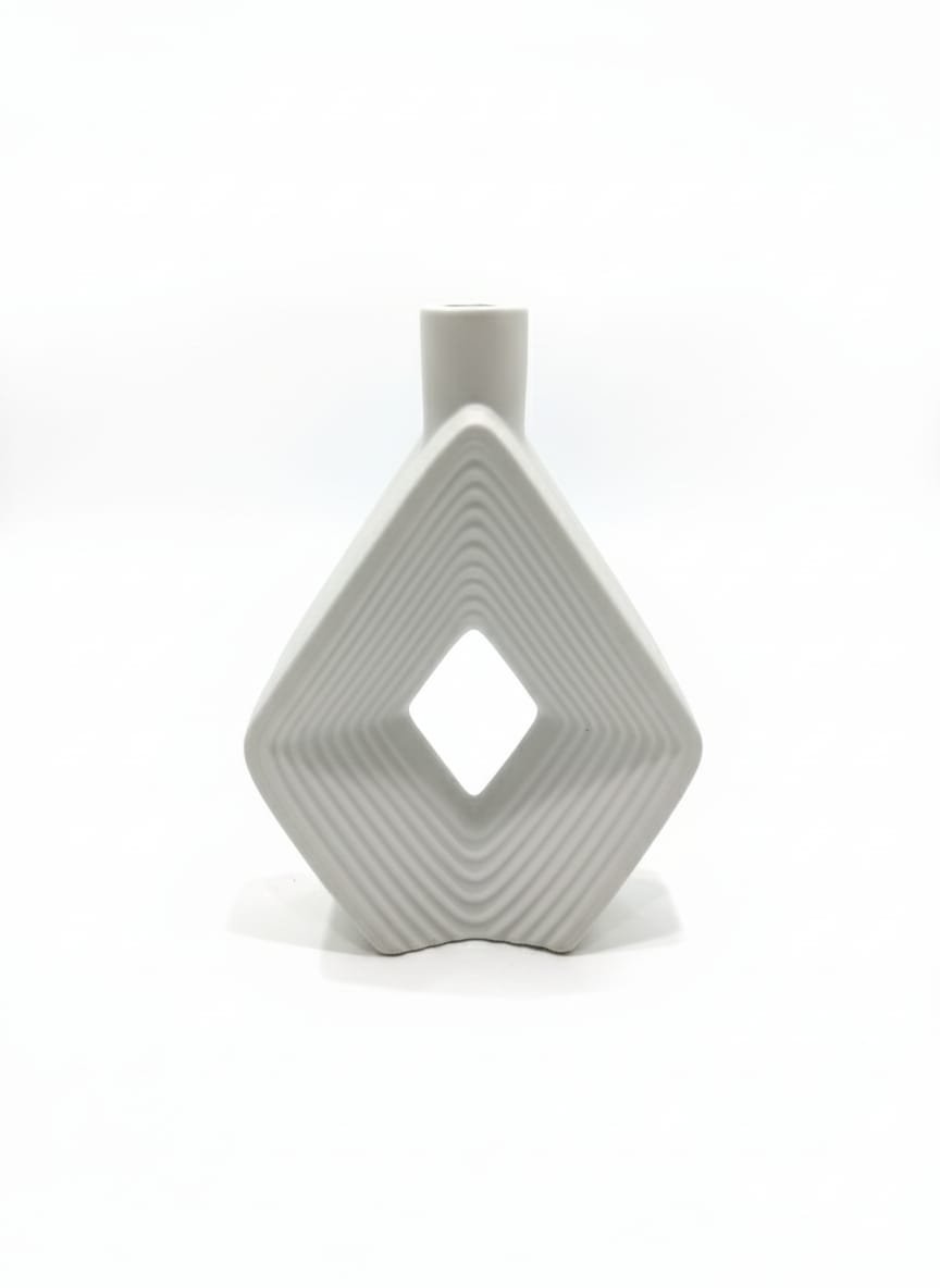 AKDC Tall White Ceramic Display Vase – 17×25 cm - Al Kabayel Discount CentreAKDC Tall White Ceramic Display Vase – 17×25 cmFlower/Plant PotsAKDCAl Kabayel Discount Centre