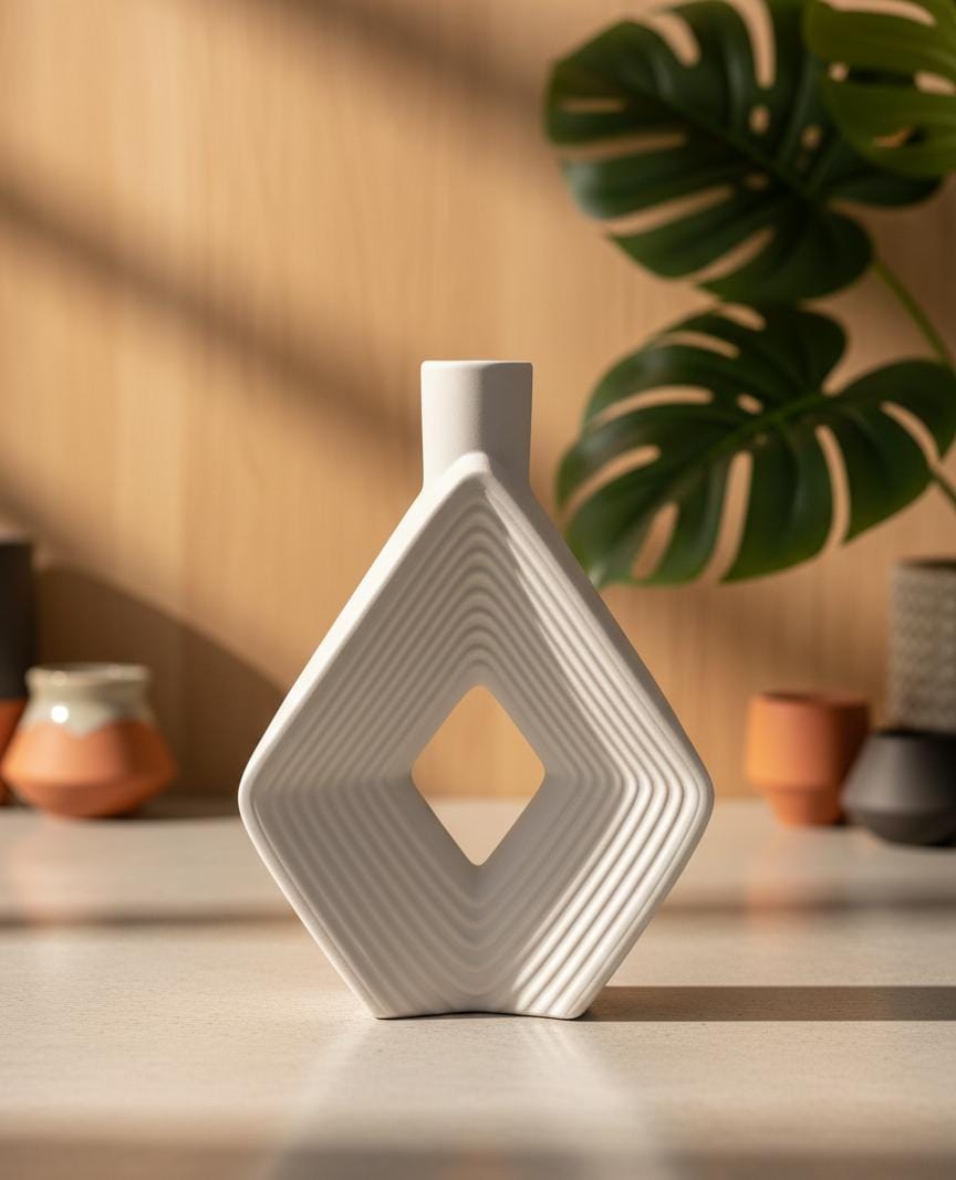 AKDC Tall White Ceramic Display Vase – 17×25 cm - Al Kabayel Discount CentreAKDC Tall White Ceramic Display Vase – 17×25 cmFlower/Plant PotsAKDCAl Kabayel Discount Centre