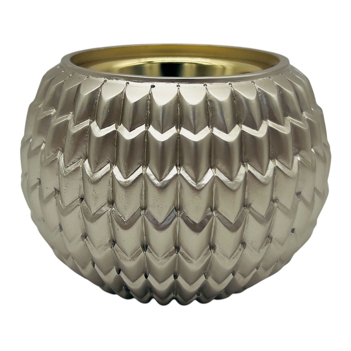 AKDC Textured Ceramic Incense Burner – Shiny Silver Finish, 9×9cm - Al Kabayel Discount CentreAKDC Textured Ceramic Incense Burner – Shiny Silver Finish, 9×9cmHome Décor AccentsAKDCAl Kabayel Discount Centre