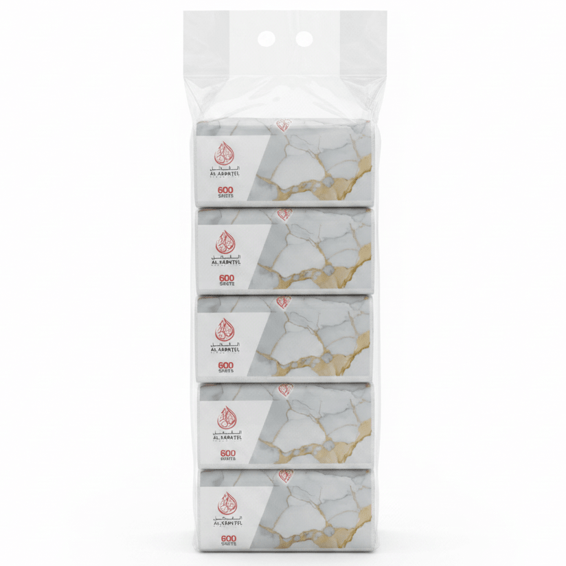 AKDC Tissue Paper – 5 x 600 Sheets (Pack of 5)-Tissue / napkins