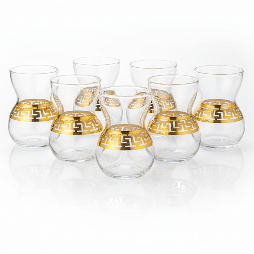 AKDC Traditional Istekan Inspired Tea Glass Set of Six Pieces with 150 ml - Al Kabayel Discount CentreAKDC Traditional Istekan Inspired Tea Glass Set of Six Pieces with 150 mlTumblersAKDCAl Kabayel Discount Centre