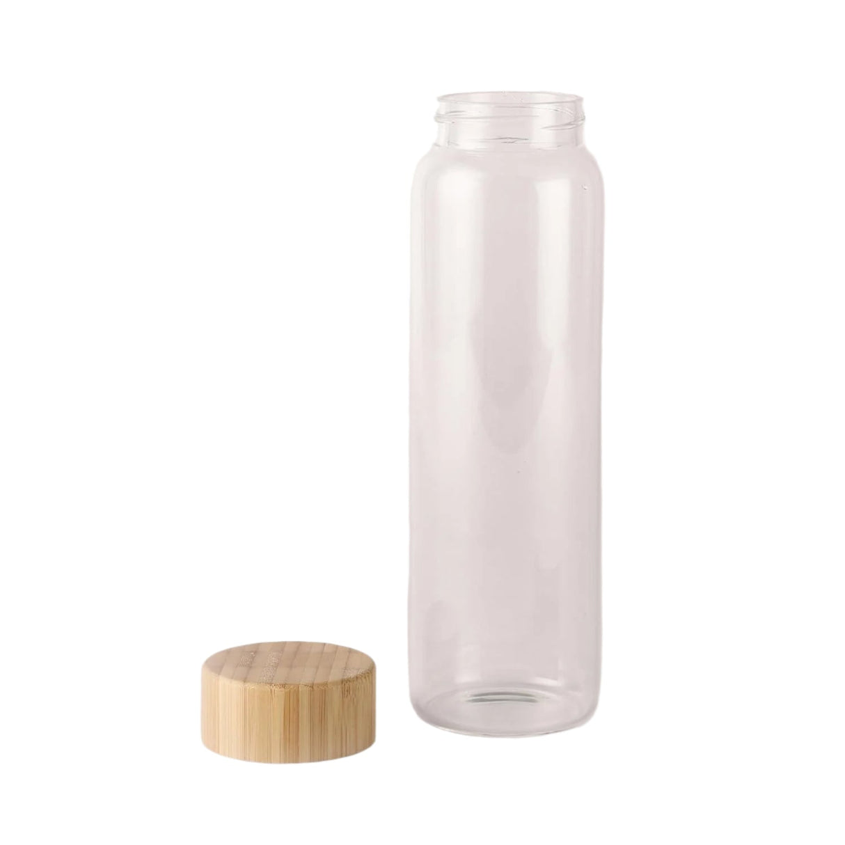 AKDC Transparent Glass Water Bottle with Wooden Lid 800ml - Al Kabayel Discount CentreAKDC Transparent Glass Water Bottle with Wooden Lid 800mlWater BottlesAKDCAl Kabayel Discount Centre