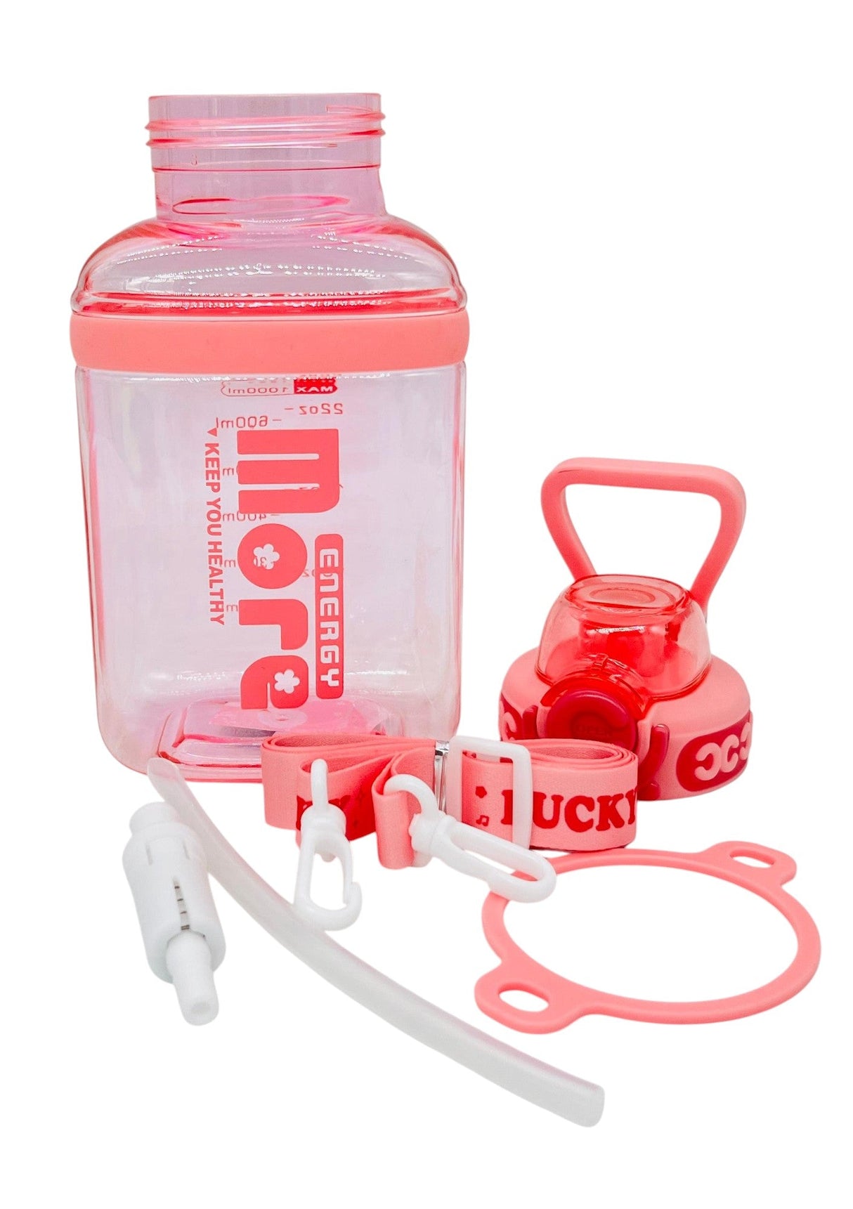 AKDC Transparent Plastic Water Bottle 1000ml, Pink - Al Kabayel Discount CentreAKDC Transparent Plastic Water Bottle 1000ml, PinkWater BottlesAKDCAl Kabayel Discount Centre