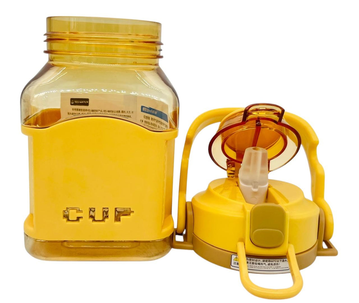 AKDC Transparent Plastic Water Bottle 1000ml, Yellow - Al Kabayel Discount CentreAKDC Transparent Plastic Water Bottle 1000ml, YellowWater BottlesAKDCAl Kabayel Discount Centre