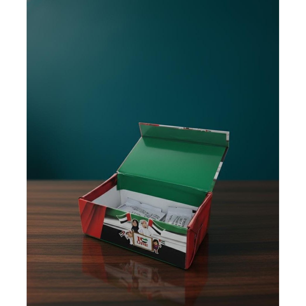 AKDC UAE Gift Box – Small Size 16×6CM, Ideal for National Day Gifting & Souvenir Packaging - Al Kabayel Discount CentreAKDC UAE Gift Box – Small Size 16×6CM, Ideal for National Day Gifting & Souvenir PackagingHome Décor AccentsAKDCAl Kabayel Discount Centre
