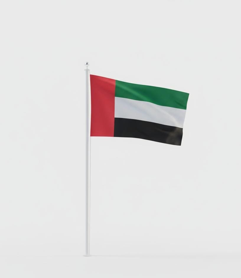 AKDC UAE Single National Flag – 60×90CM Premium Fabric for Wall Hanging or Display Pole - Al Kabayel Discount CentreAKDC UAE Single National Flag – 60×90CM Premium Fabric for Wall Hanging or Display PoleHome Décor AccentsAKDCAl Kabayel Discount Centre