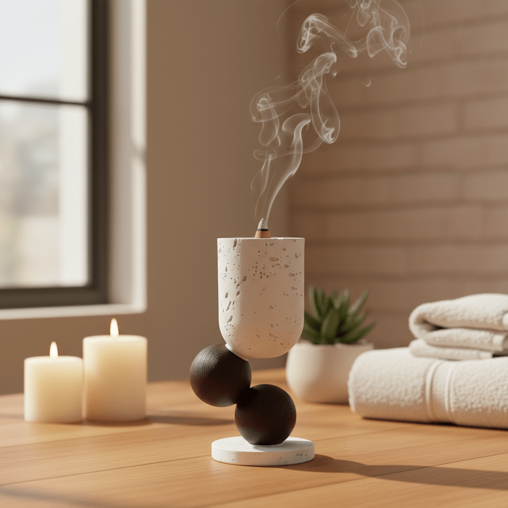 AKDC White Ceramic Cylindrical Incense Burner – Minimalist Design for Modern Home or Meditation Room – 15.5 cm - Al Kabayel Discount CentreAKDC White Ceramic Cylindrical Incense Burner – Minimalist Design for Modern Home or Meditation Room – 15.5 cmCeramic Incense BurnerAKDCAl Kabayel Discount Centre