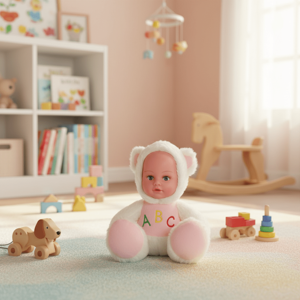 AKDC White Doll Soft Plush Toy 25cm Cute Stuffed Doll Toy Gift for Kids Girls Birthday Present - Al Kabayel Discount CentreAKDC White Doll Soft Plush Toy 25cm Cute Stuffed Doll Toy Gift for Kids Girls Birthday PresentToysAKDCAl Kabayel Discount Centre