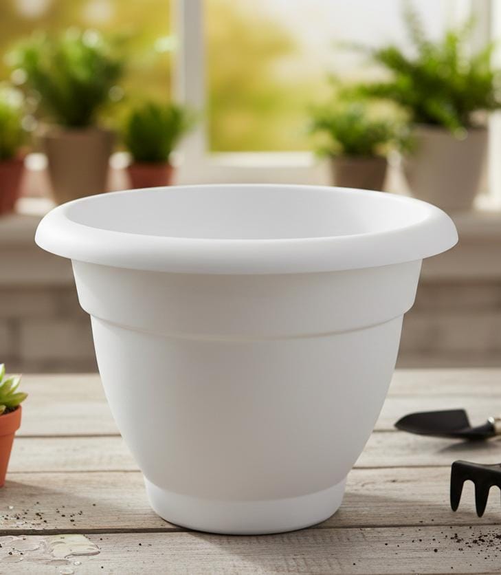 AKDC White Extra - Large Plastic Plant Pot – Premium Deep Round Planter – 30×36 cm - Al Kabayel Discount CentreAKDC White Extra - Large Plastic Plant Pot – Premium Deep Round Planter – 30×36 cmFlower/Plant PotsAKDCAl Kabayel Discount Centre