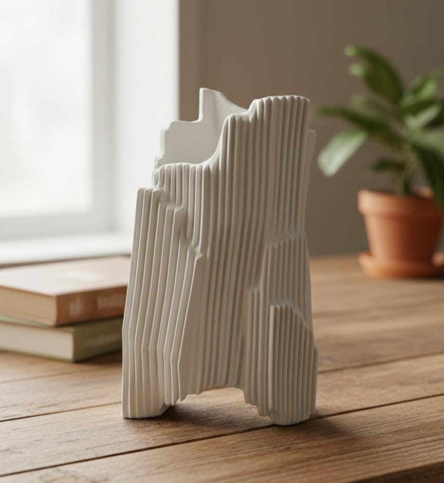 AKDC White Hard Plastic Flower Vase – Clean Minimalist Finish – 28×14 cm - Al Kabayel Discount CentreAKDC White Hard Plastic Flower Vase – Clean Minimalist Finish – 28×14 cmFlower/Plant PotsAKDCAl Kabayel Discount Centre