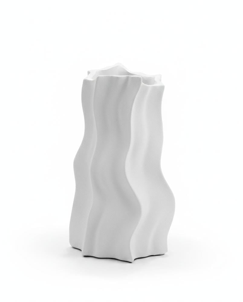 AKDC White Hard Plastic Flower Vase – Minimalist Contemporary Home Decor – 29×15 cm - Al Kabayel Discount CentreAKDC White Hard Plastic Flower Vase – Minimalist Contemporary Home Decor – 29×15 cmFlower/Plant PotsAKDCAl Kabayel Discount Centre