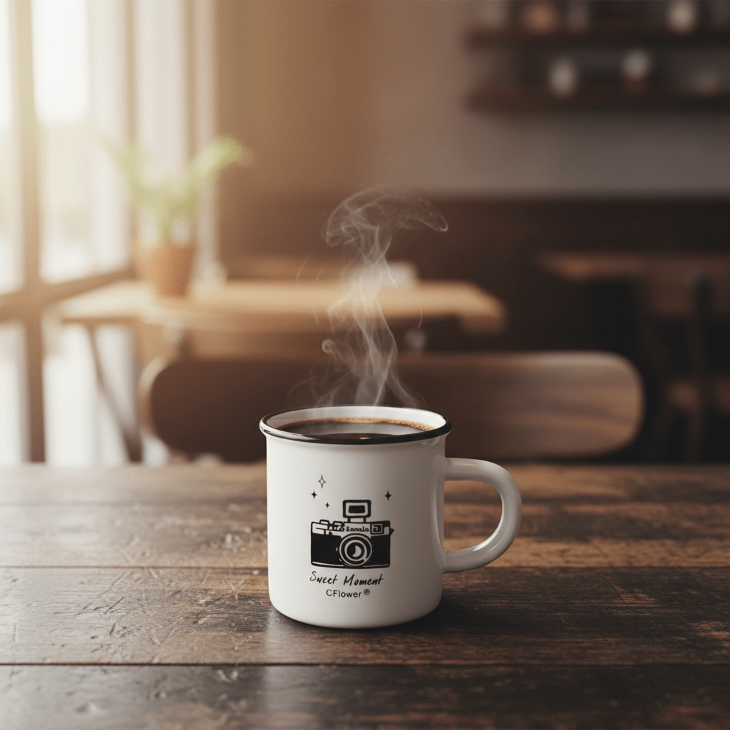 AKDC White Porcelain Mug with Black Camera Design for Coffee, Tea & Decorative Use – 80ml - Al Kabayel Discount CentreAKDC White Porcelain Mug with Black Camera Design for Coffee, Tea & Decorative Use – 80mlMugsAKDCAl Kabayel Discount Centre