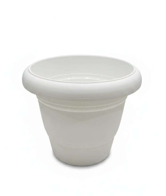 AKDC White Round Plastic Plant Pot – Minimalist Indoor/Outdoor Planter – 17 cm - Al Kabayel Discount CentreAKDC White Round Plastic Plant Pot – Minimalist Indoor/Outdoor Planter – 17 cmFlower/Plant PotsAKDCAl Kabayel Discount Centre