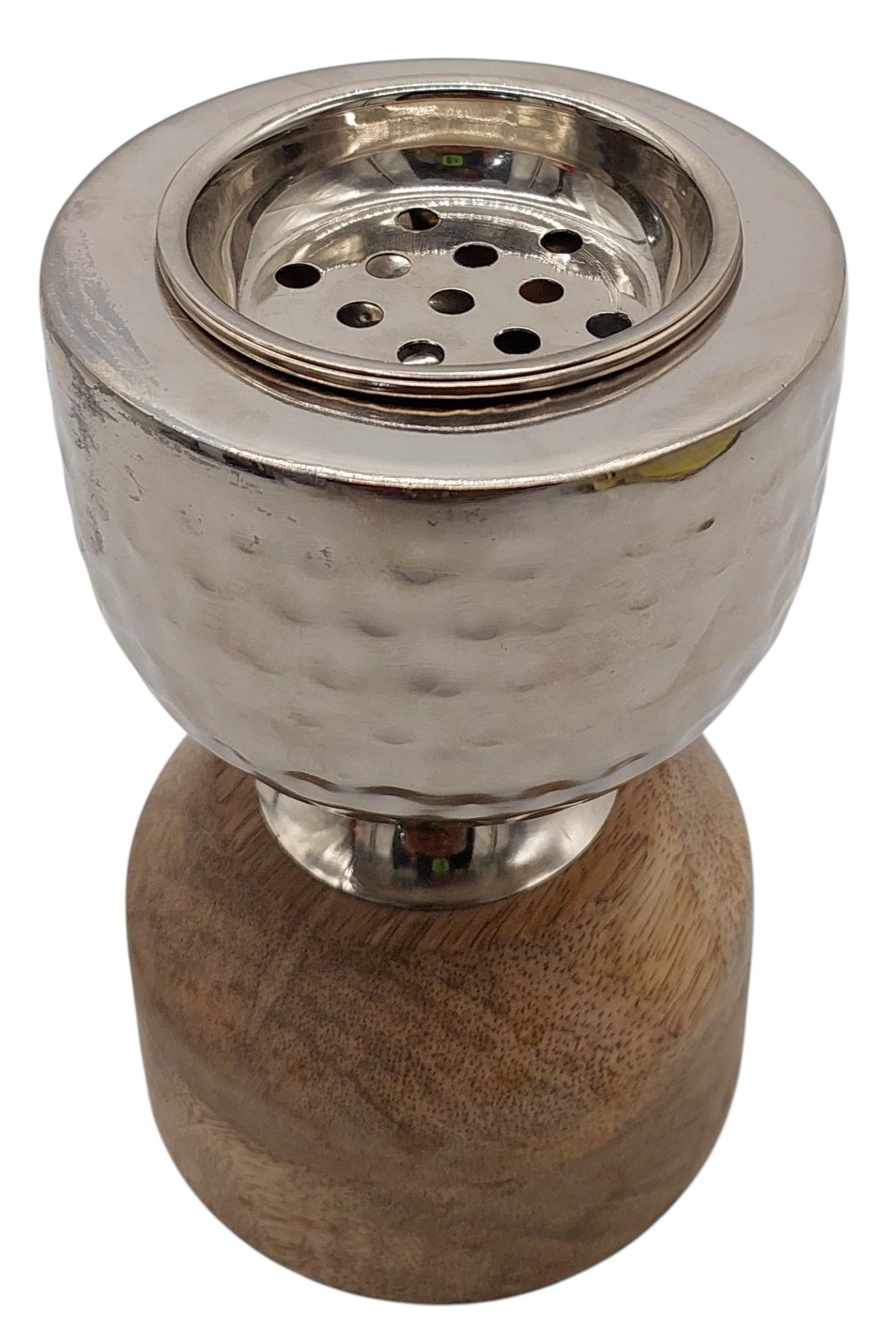 AKDC Wooden and Metal Incense Burner 10cm*15.5cm, Silver/Wood, BD32047L - Al Kabayel Discount CentreAKDC Wooden and Metal Incense Burner 10cm*15.5cm, Silver/Wood, BD32047LHome Décor AccentsAKDCAl Kabayel Discount Centre