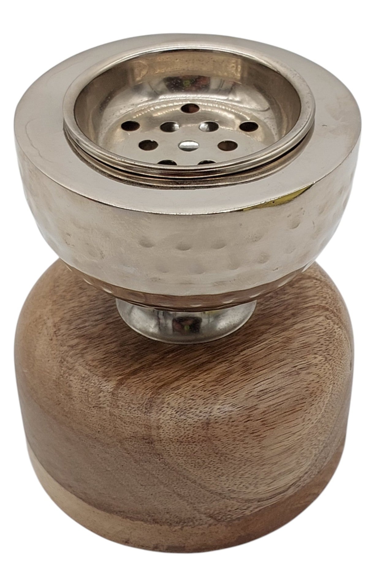 AKDC Wooden and Metal Incense Burner 12cm*13cm, Silver/Wood, BD32100S - Al Kabayel Discount CentreAKDC Wooden and Metal Incense Burner 12cm*13cm, Silver/Wood, BD32100SHome Décor AccentsAKDCAl Kabayel Discount Centre