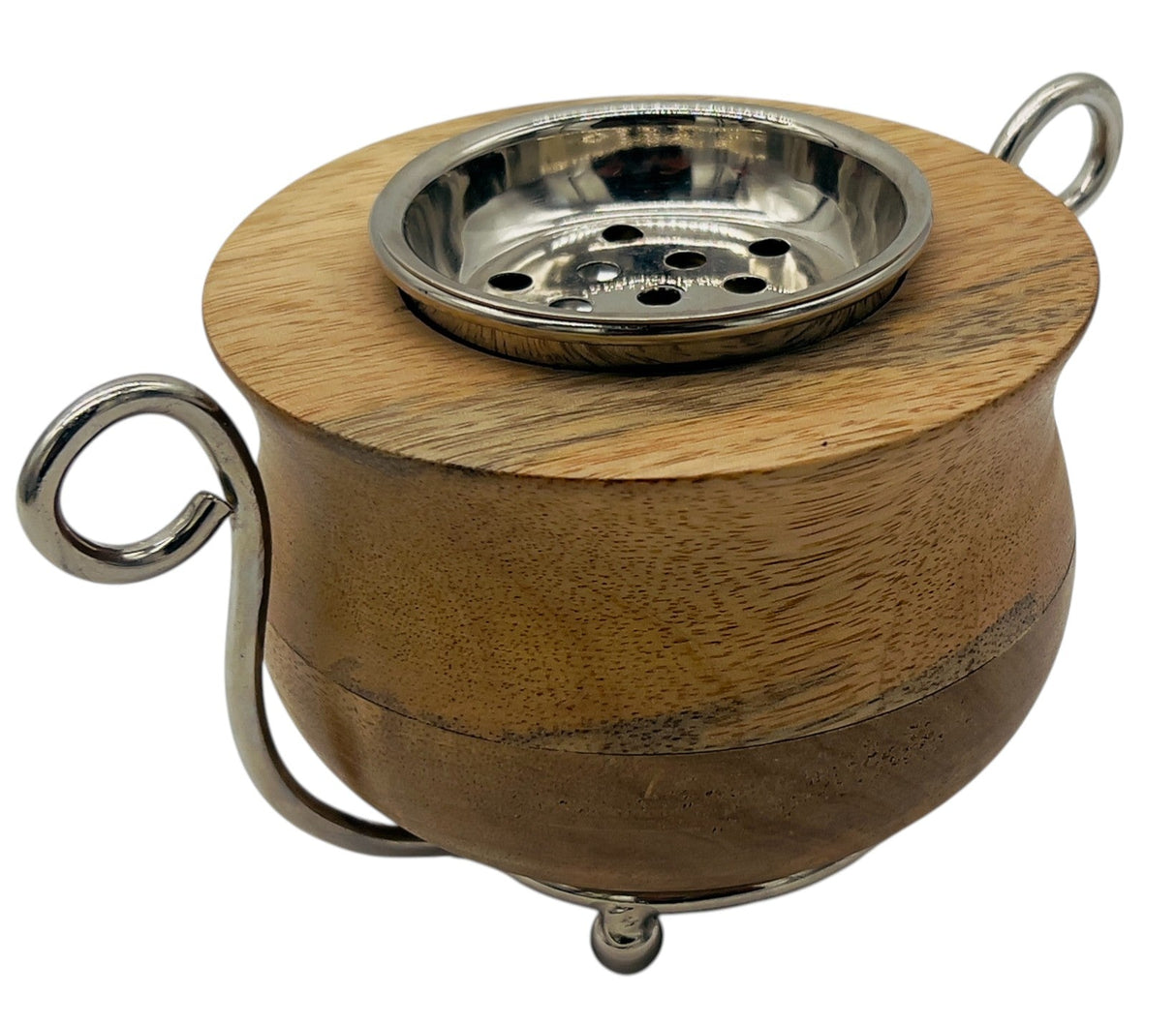 AKDC Wooden and Metal Incense Burner 12cm*9cm, Silver, BD32101 - Al Kabayel Discount CentreAKDC Wooden and Metal Incense Burner 12cm*9cm, Silver, BD32101Home Décor AccentsAKDCAl Kabayel Discount Centre