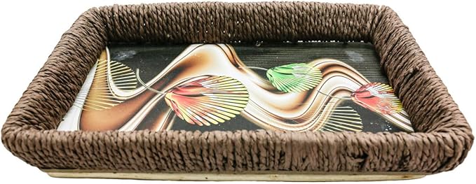 AKDC Wooden Tray Rectangular Medium Multicolor - Al Kabayel Discount CentreAKDC Wooden Tray Rectangular Medium MulticolorPlatesAKDCAl Kabayel Discount Centre