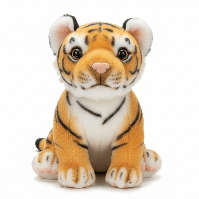 AKDC Yellow & Black Tiger Plush Toy 25cm Soft Stuffed Animal Jungle Cat Toy Gift for Kids - Al Kabayel Discount CentreAKDC Yellow & Black Tiger Plush Toy 25cm Soft Stuffed Animal Jungle Cat Toy Gift for KidsToysAKDCAl Kabayel Discount Centre