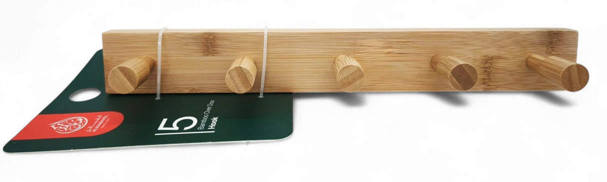 Al Kabayel Bamboo Over Door Hanger – 5 Hooks,34Cm - Al Kabayel Discount CentreAl Kabayel Bamboo Over Door Hanger – 5 Hooks,34CmOrganizers & AccessoriesAKDCAl Kabayel Discount Centre