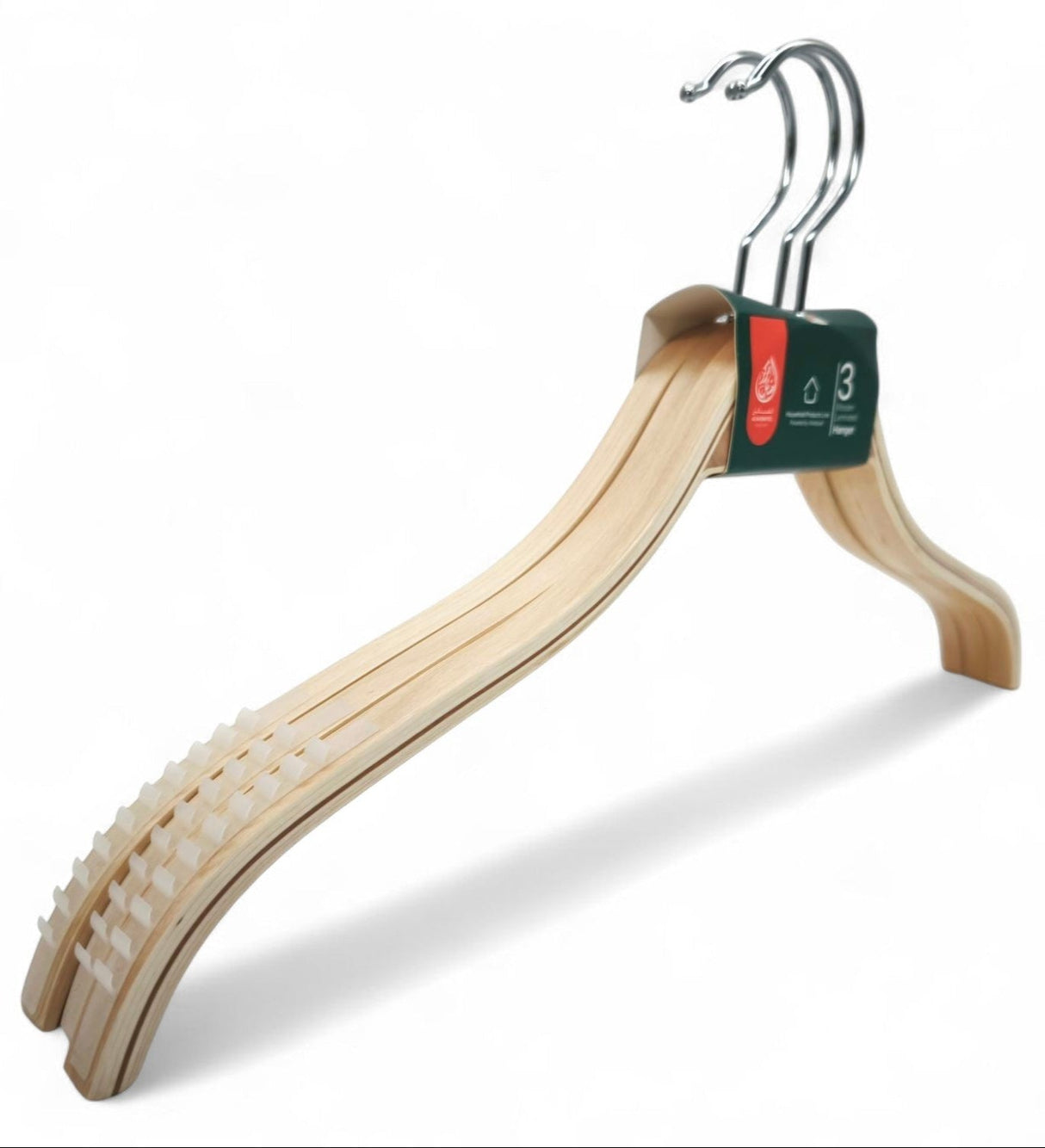 Al Kabayel Wooden Laminated Hangers – 3 - Pack - Al Kabayel Discount CentreAl Kabayel Wooden Laminated Hangers – 3 - PackOrganizers & AccessoriesAKDCAl Kabayel Discount Centre