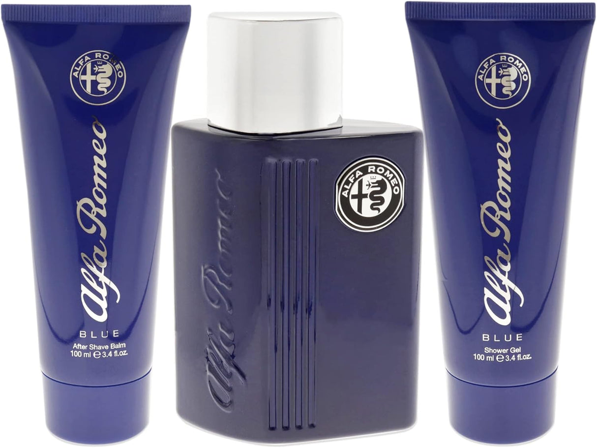 Alfa Romeo Alfa Romeo Blue 4.2 oz EDT Spray 3.4oz Shower Gel, 3.4oz After Shave Balm Men 3 Pc Gift Set (10034096) - Al Kabayel Discount CentreAlfa Romeo Alfa Romeo Blue 4.2 oz EDT Spray 3.4oz Shower Gel, 3.4oz After Shave Balm Men 3 Pc Gift Set (10034096)PerfumesALFA ROMEOAl Kabayel Discount Centre