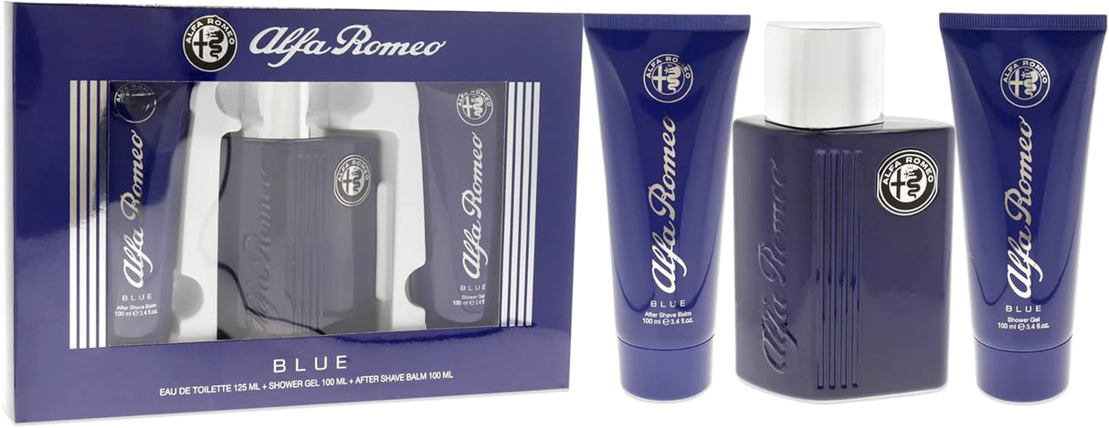 Alfa Romeo Alfa Romeo Blue 4.2 oz EDT Spray 3.4oz Shower Gel, 3.4oz After Shave Balm Men 3 Pc Gift Set (10034096) - Al Kabayel Discount CentreAlfa Romeo Alfa Romeo Blue 4.2 oz EDT Spray 3.4oz Shower Gel, 3.4oz After Shave Balm Men 3 Pc Gift Set (10034096)PerfumesALFA ROMEOAl Kabayel Discount Centre