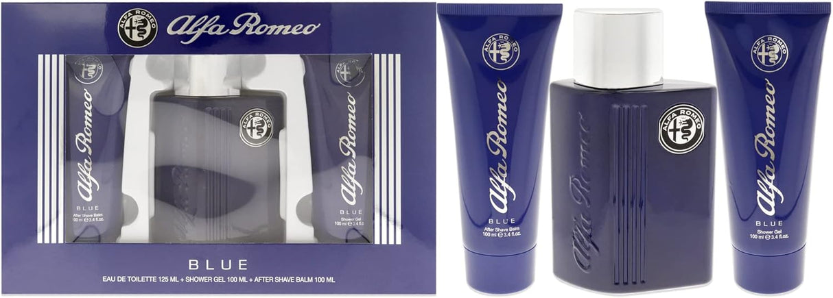 Alfa Romeo Alfa Romeo Blue 4.2 oz EDT Spray 3.4oz Shower Gel, 3.4oz After Shave Balm Men 3 Pc Gift Set (10034096) - Al Kabayel Discount CentreAlfa Romeo Alfa Romeo Blue 4.2 oz EDT Spray 3.4oz Shower Gel, 3.4oz After Shave Balm Men 3 Pc Gift Set (10034096)PerfumesALFA ROMEOAl Kabayel Discount Centre