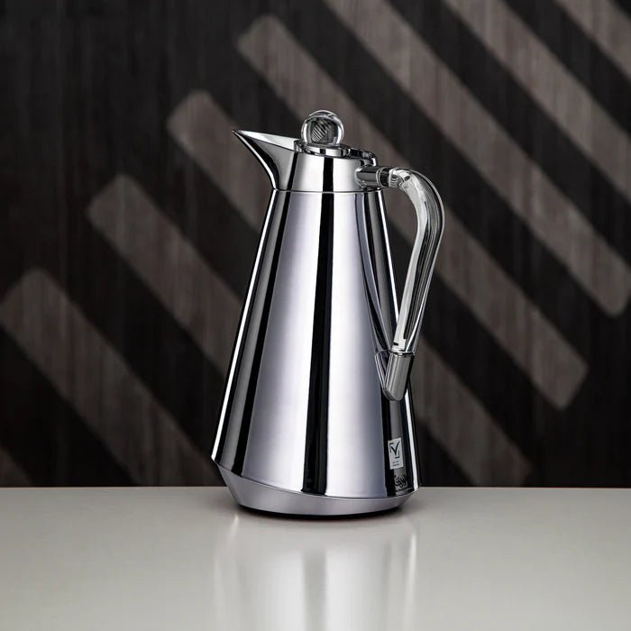 Almarjan 2 Pcs Modern Vacuum Flask Set (0.7 / 1 LTR )– Silver with Transparent Decorative Elements (CY07) - Al Kabayel Discount CentreAlmarjan 2 Pcs Modern Vacuum Flask Set (0.7 / 1 LTR )– Silver with Transparent Decorative Elements (CY07)ThermosALMARJANAl Kabayel Discount Centre
