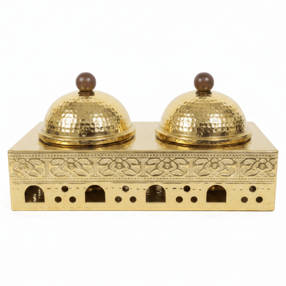 Almarjan 2 - Piece Gold Candy Bowl Set with Metal Stand – Decorative Serving Set for Dry Fruits, Nuts & Sweets – 12.5 × 33 × 17 cm - Al Kabayel Discount CentreAlmarjan 2 - Piece Gold Candy Bowl Set with Metal Stand – Decorative Serving Set for Dry Fruits, Nuts & Sweets – 12.5 × 33 × 17 cmJars & Food SaversALMARJANAl Kabayel Discount Centre