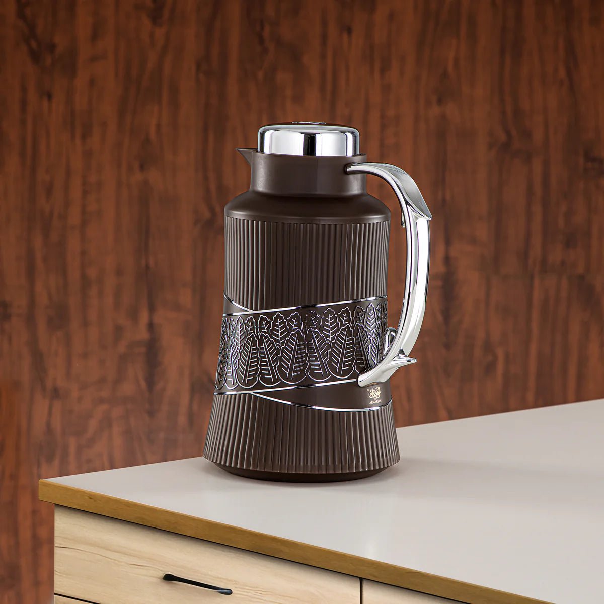 Almarjan 2 Pieces Vacuum Flask Set Brown & Silver - GT112AB - 100 BR/C - Al Kabayel Discount CentreAlmarjan 2 Pieces Vacuum Flask Set Brown & Silver - GT112AB - 100 BR/CThermosALMARJANAl Kabayel Discount Centre