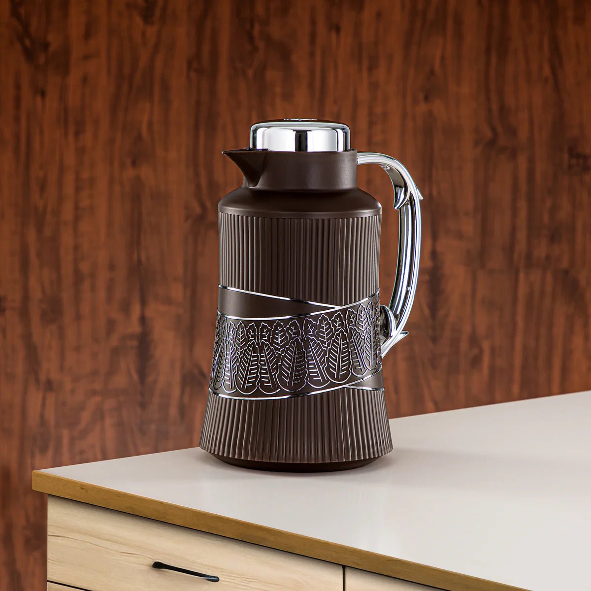 Almarjan 2 Pieces Vacuum Flask Set Brown & Silver - GT112AB - 100 BR/C - Al Kabayel Discount CentreAlmarjan 2 Pieces Vacuum Flask Set Brown & Silver - GT112AB - 100 BR/CThermosALMARJANAl Kabayel Discount Centre